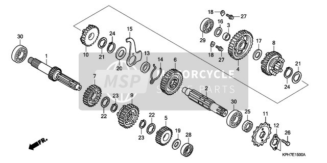 23431KPH900, Gear, Mainshaft Second (2, Honda, 0